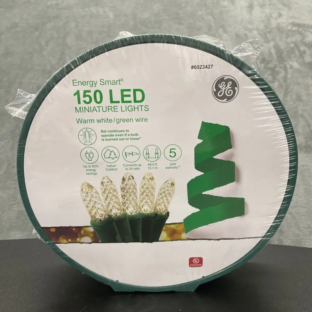 GE Energy Smart 150 Ct 49.6 ft Warm White MIniature LED Christmas String Light